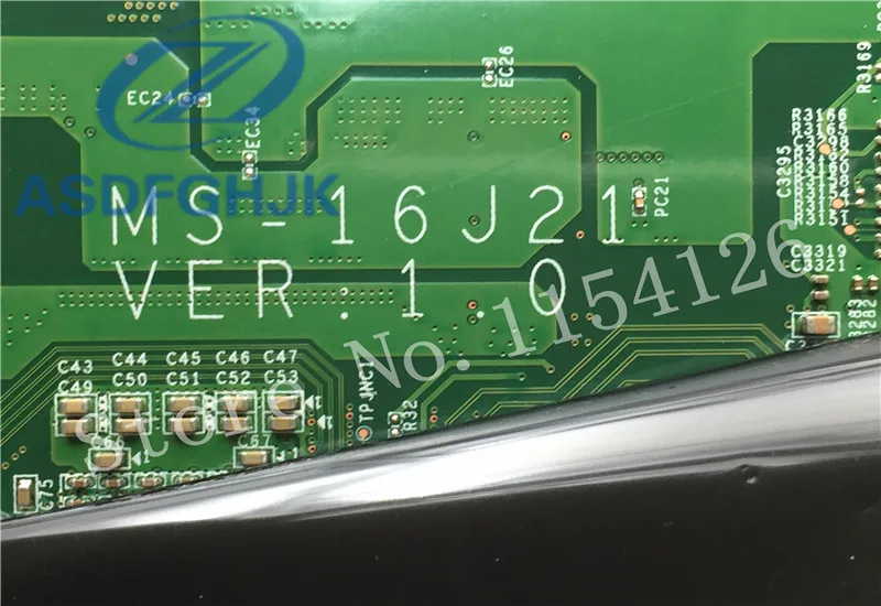 Материнская плата для ноутбука оригинальная материнская MSI GE62 PE70 2QD DDR3L не