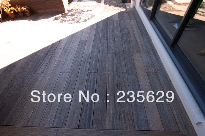 Уличная бамбуковая настилка из темного шоколада/экологичный внешний вид