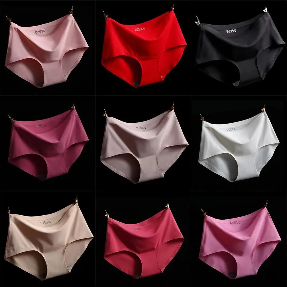 Горячая Распродажа сексуальное женское нижнее белье шелковые бесшовные трусики