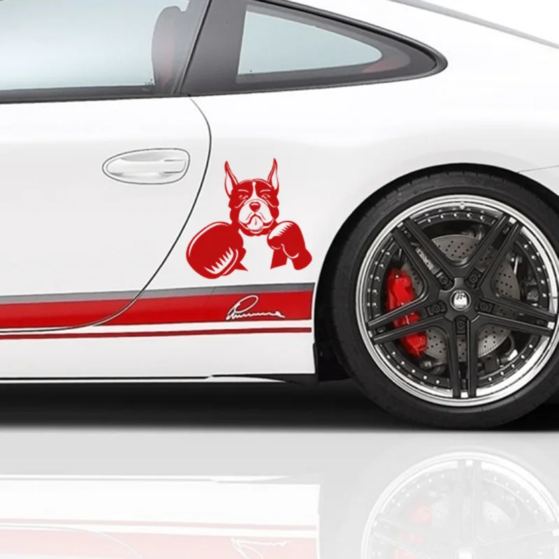Автомобильный Стайлинг Стикеры боксеры собака автомобиль наклейки и кузов