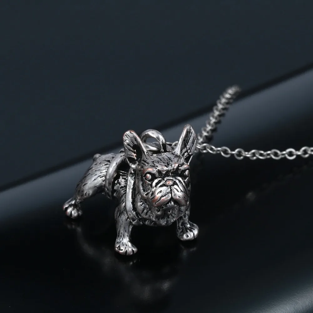 Цепочка QIAMNI 3D с подвеской в виде французского бульдога|pendant necklace|chain pendantchristmas jewelry