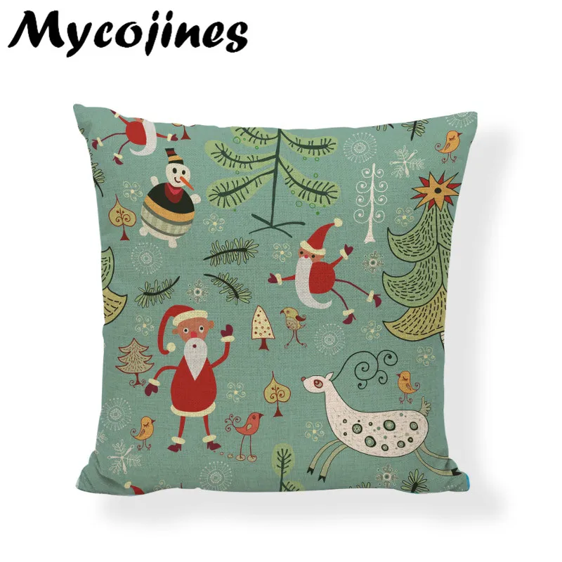 Наволочка на новый год наволочка в виде деда мороза и елки украшение для дома