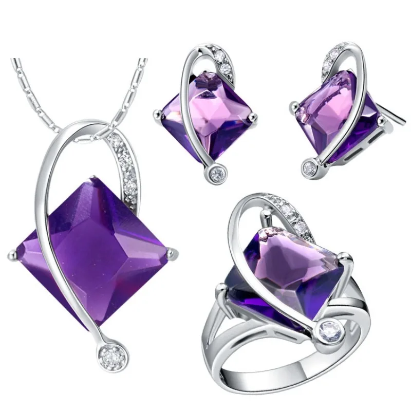 Женский комплект из колье и серёг серебра 925 пробы|earrings amber|necklace earring holderearring necklace |