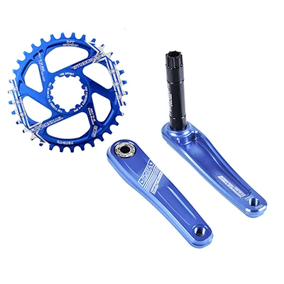 36T Blue Set Комплект велосипедных костюмов коленчатое колесо цепной передачи с рычагом 34T 36T 38T 40T 7075 CNC цепное кольцо для GXP XX1 X9 XO X01 CNC AL - Цвет: 36T Blue Set