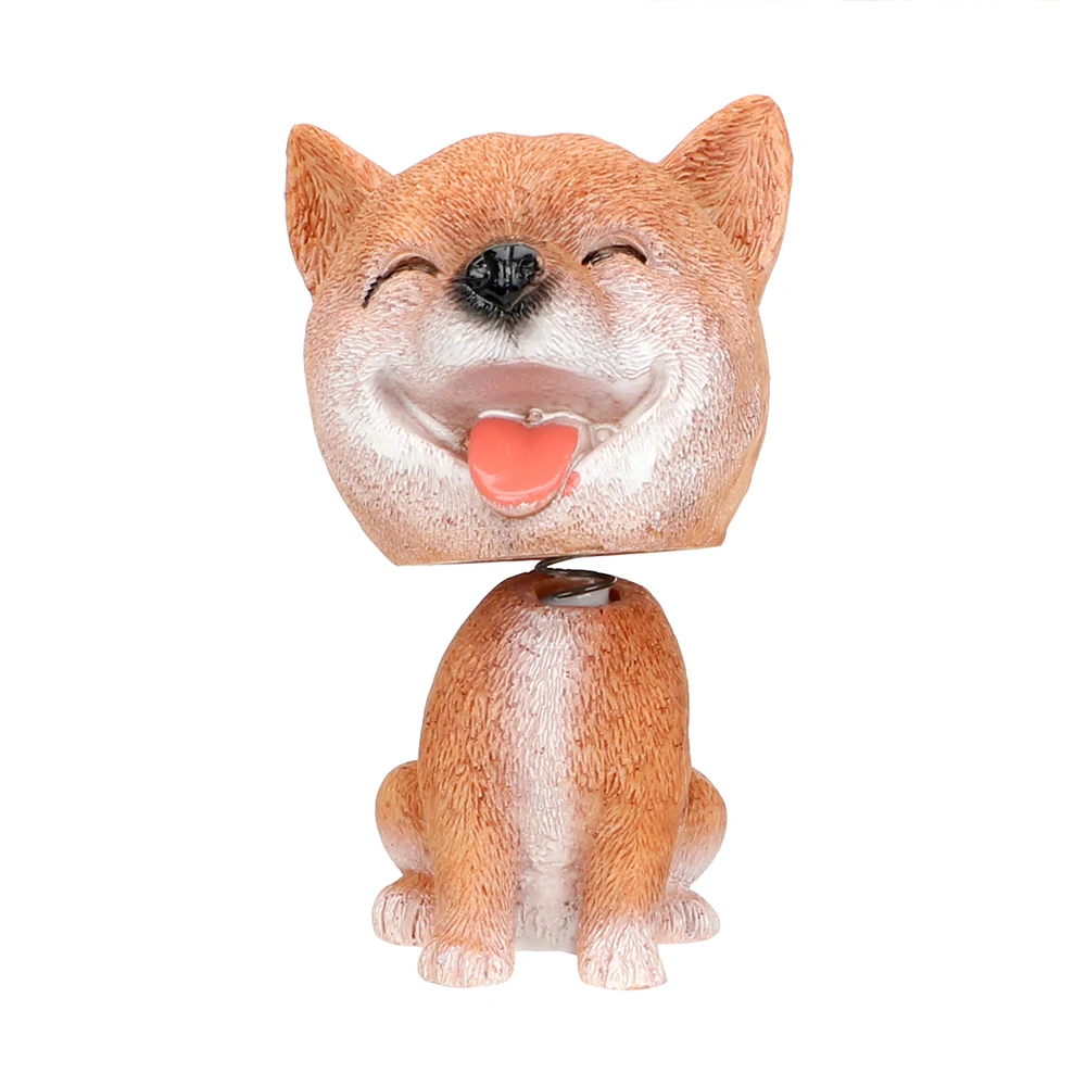Shiba Авто качающаяся голова игрушечная Автомобильная приборная панель кивающая собака интерьерные аксессуары Автомобильные украшения качающаяся голова кукла украшение милый автомобиль-Стайлинг - Название цвета: Shiba