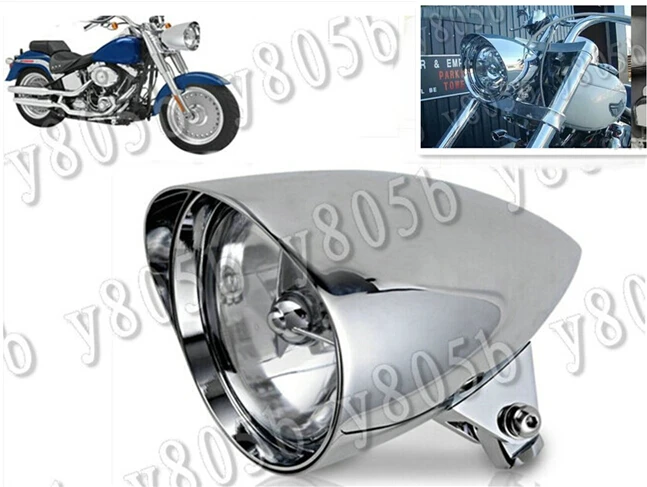 Мотоциклетная хромированная цилиндрическая фара 5 75 дюйма для Yamaha VStar 400 650 1100 1300