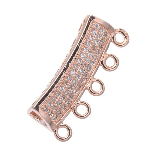 Новая Популярная Ювелирная трубка микро проложить латунь CZ Кристалл европейские