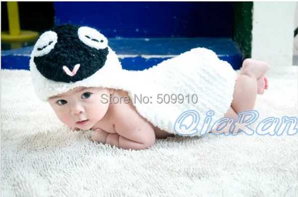 

NEW Cute sheep Style Baby cap and cover set Handmade Crochet Newborn Photography Props Baby Animal Costume Set 0-12 month