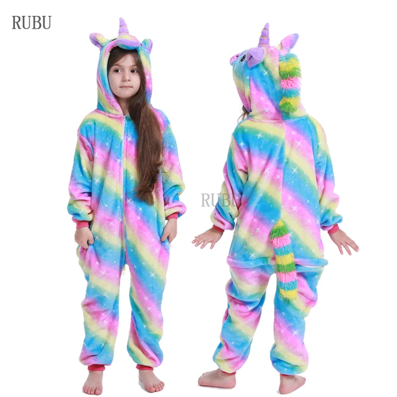 Пижамы кигуруми детские пижамы с единорогом животными для мальчиков и девочек
