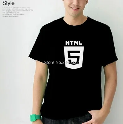 Новое поступление летняя мужская и женская футболка HTML5 хлопковая с короткими