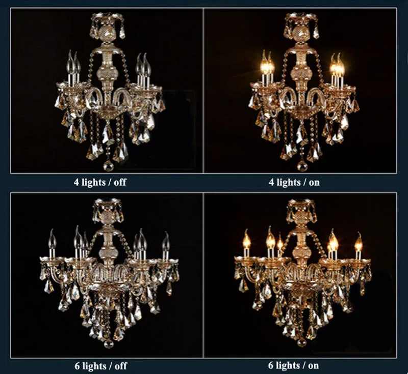 Европейская хрустальная люстра для гостиной ресторана свеча хрустальный свет