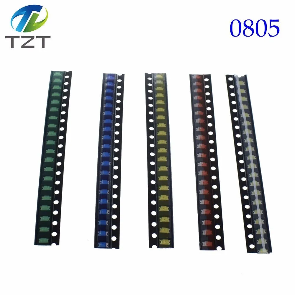0805 KIT 5color x 20 100 шт. = 5 цветов x 20 штук 5730/5050/1210/1206/0805/0603 светодиодный Диод ассортимент SMD светодиодный Диод комплект зеленый красный белого и синего цвета желтый 5630 Сумки из натуральной кожи - Цвет: 0805 KIT 5color x 20