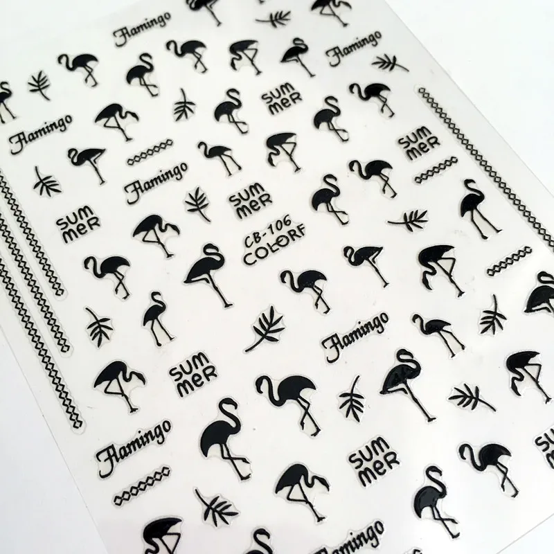

Newest CB sereis CB-106 crane 3d nail art sticker nail decal stamping export japan