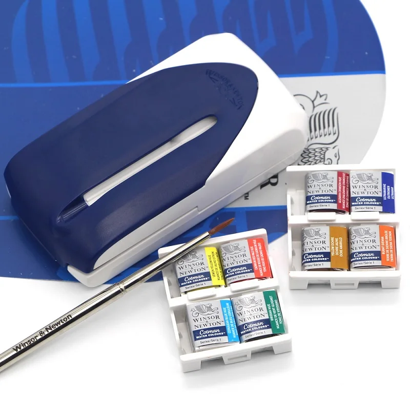 WINSOR & NEWTON cotman 8 цветов мини упаковка твердая Акварельная краска художественный