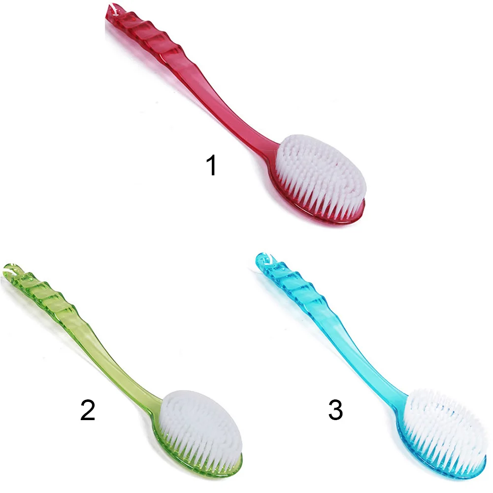 3 Colors Long Handle Bath Brush Shower Scrubber Massager Bathroom Tool | Обустройство дома