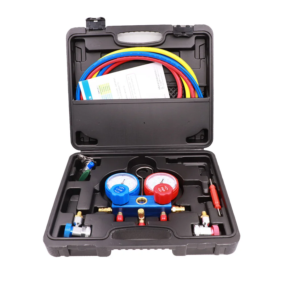 Автомобильный манометр коллектора хладагента набор инструментов для