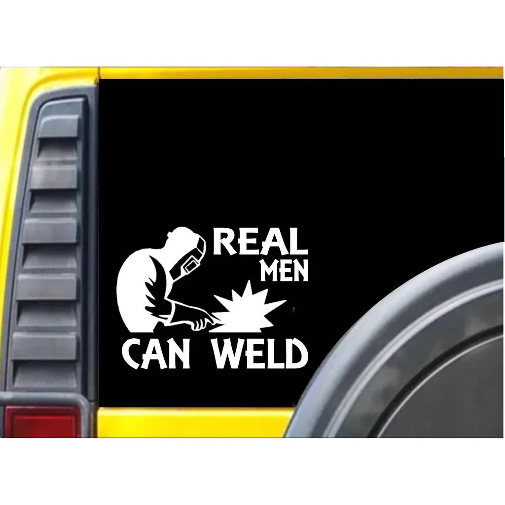 Real Men Can soldar K281, pegatina de soldadura de 8 pulgadas, adhesivos para ventana-0