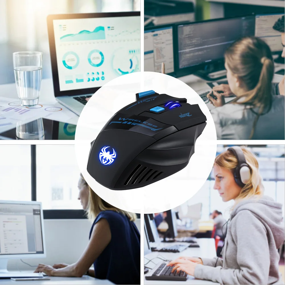 Профессиональная 30 м передача светодиодный, оптическая 7 кнопок 2400 dpi USB 2,4G Беспроводная игровая мышь для ноутбука PC Gamer