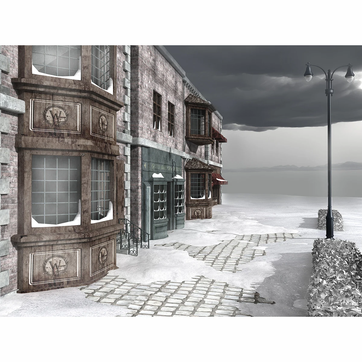 Allenjoy фон для фотосъемки уличная Снежная зима магазин Рождественский фотостудия