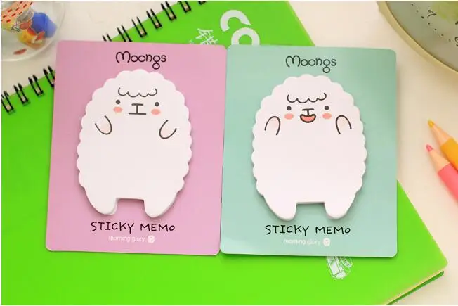 2 шт./лот Kawaii довольно животных Sticky memo pad заметки школы канцелярские принадлежности для студентов книга