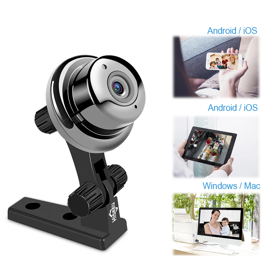 Мини беспроводной wi fi камера IP 720 P ночное видение видео для слежки за домашней