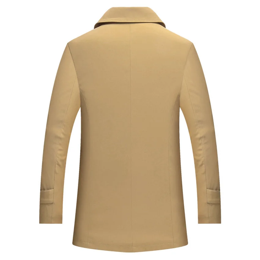 Весенне осенняя Молодежная мужская одежда повседневный Тренч с лацканами