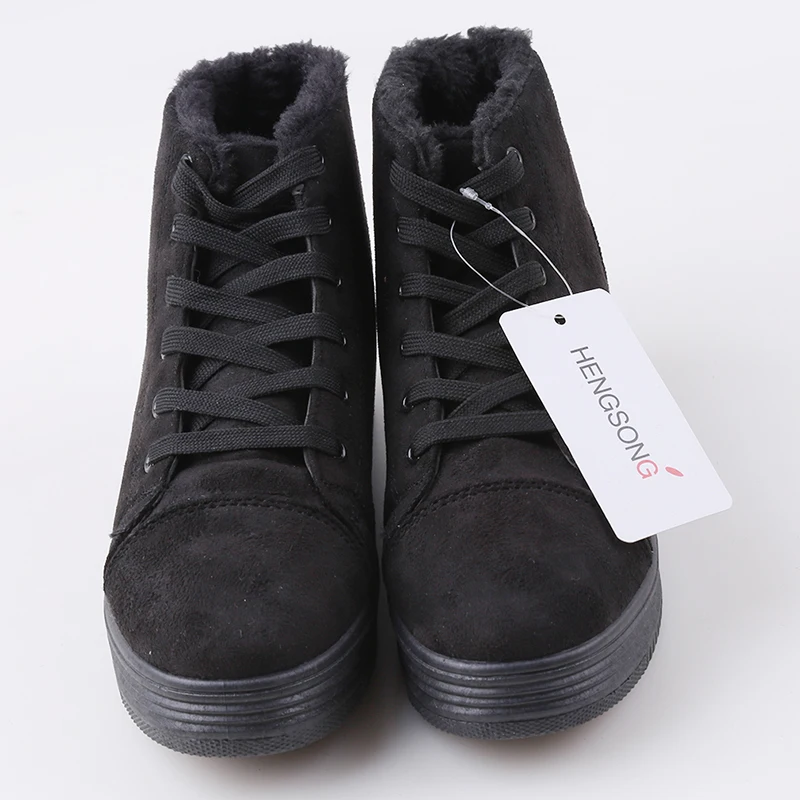 Botas femininas женские зимние ботинки замшевые теплые Зимняя обувь на платформе