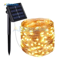 10m led outdoor solar lamp 100 leds string lights fairy holiday christmas party garland solar garden waterproof lights