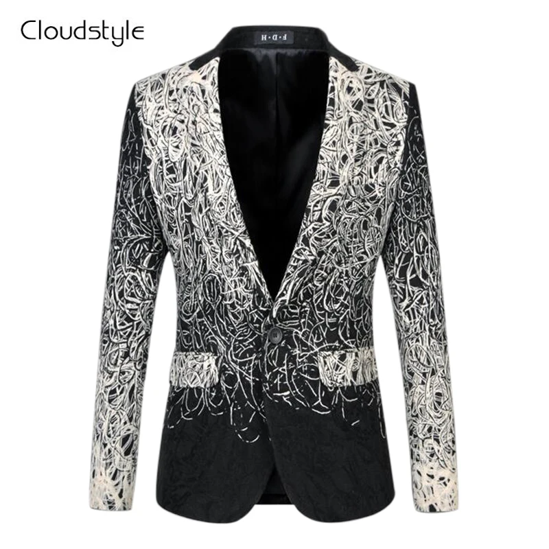 Cloudstyle 2018 новый модный бренд Для мужчин Пиджаки для женщин одна кнопка формальный