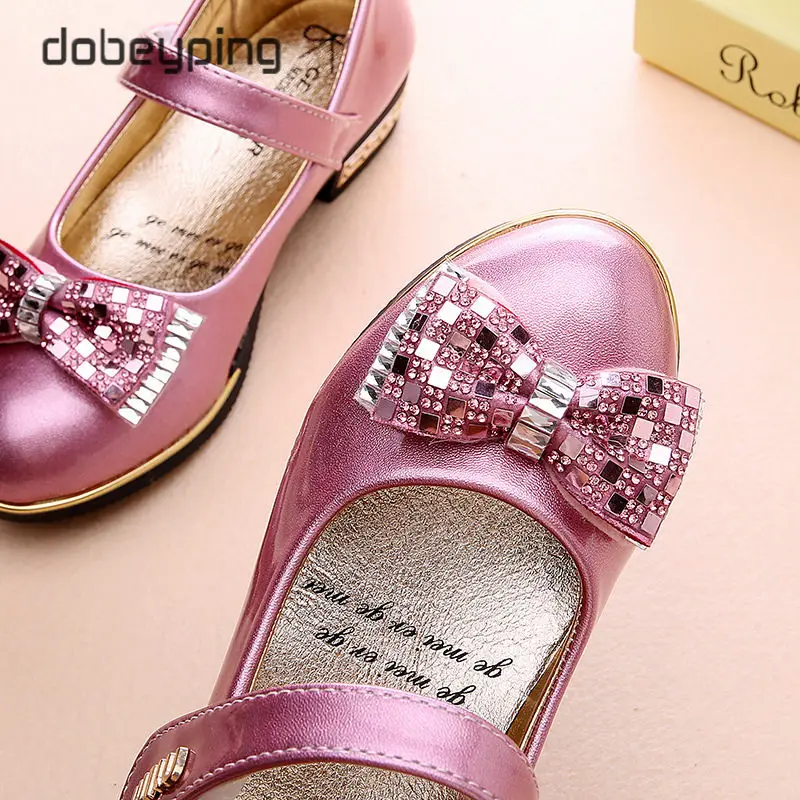 Children Shoes Autumn Fashion Girls Brand Casual Sneakers Kids PU Leather Sneaker Gold Solid Princess | Детская одежда и обувь
