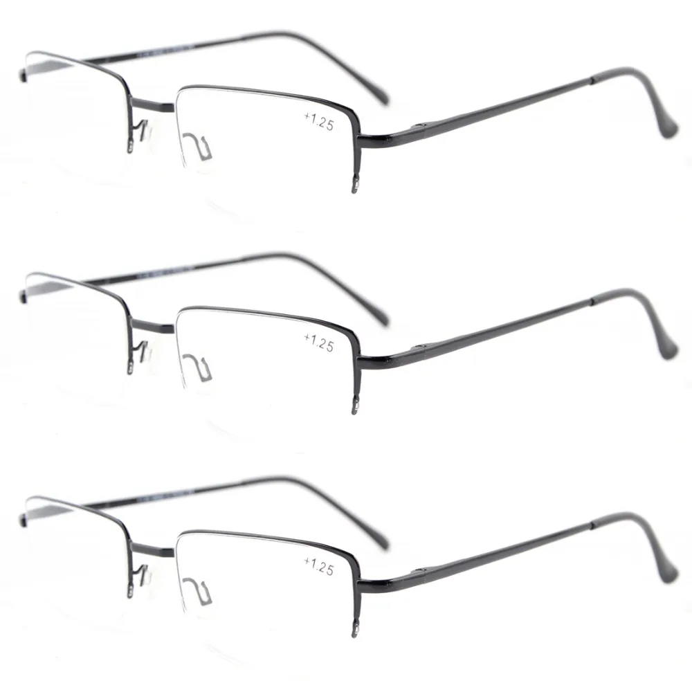 HR16011 микс Eyekepper 3 pack ридеры Пружинные шарниры половинной оправы очки для чтения + 0