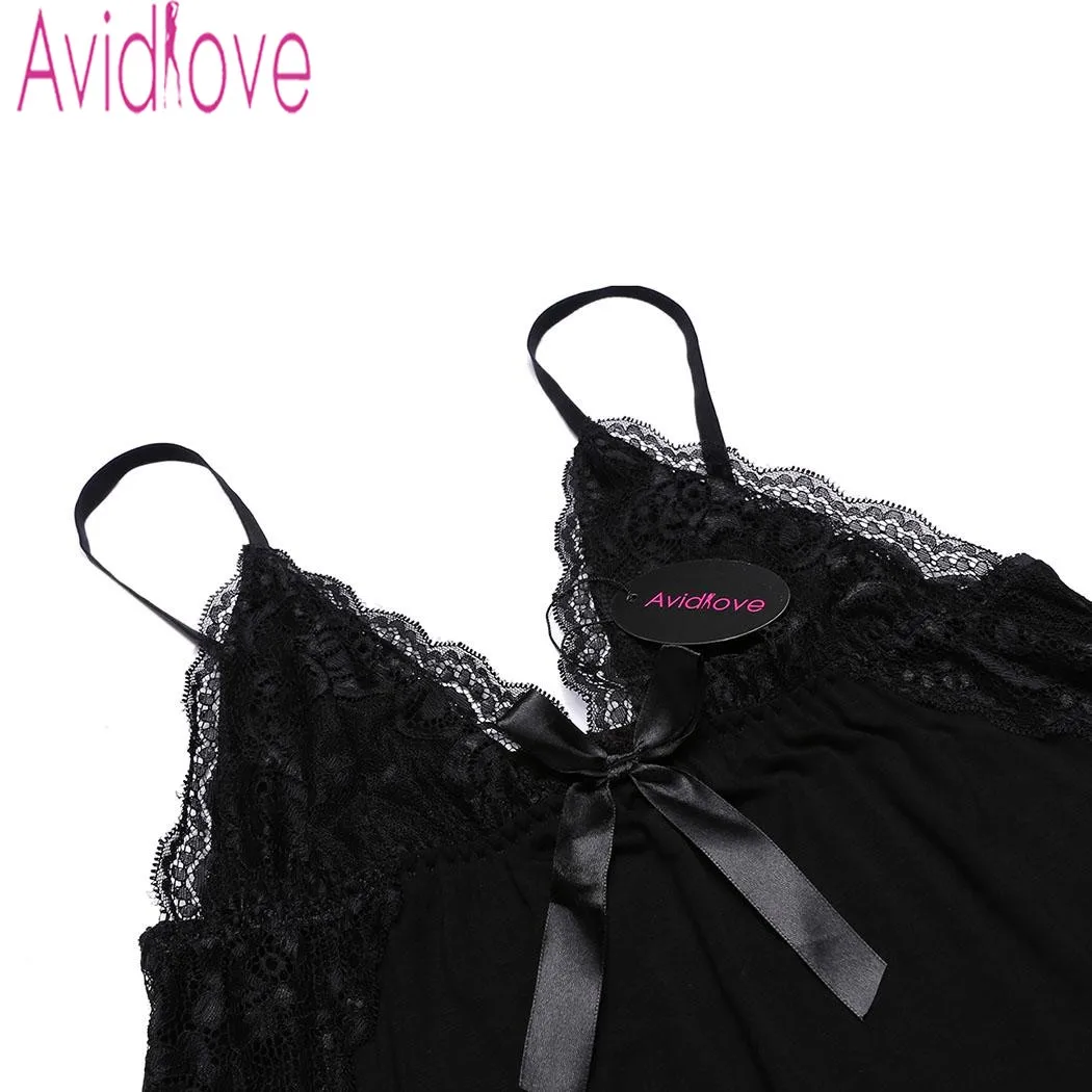 Avidlove кружево Ночные рубашки для девочек пижамы женщин Ночное пикантные ночные