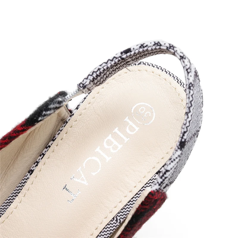 2019 летние женские милые красные эластичные сандалии на высоком каблуке 10 см