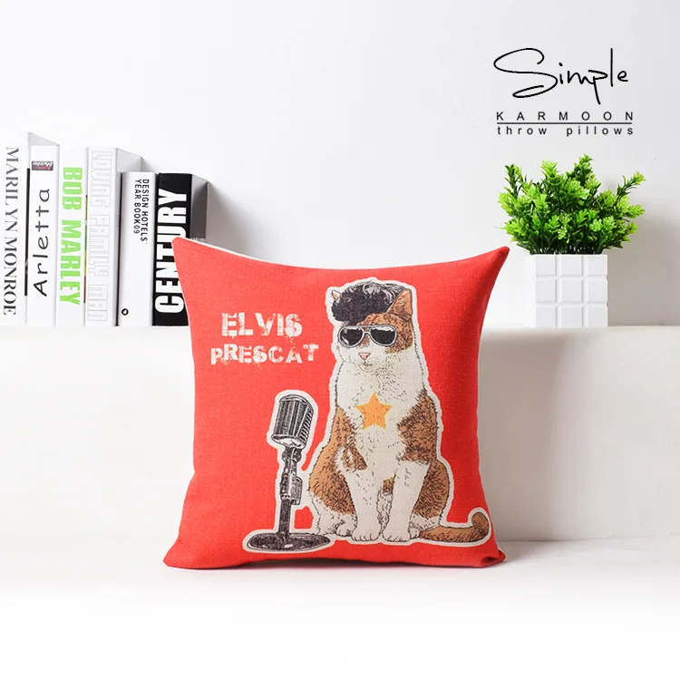 Хит продаж с принтом &quotпоп арт&quot чехол для подушки кошкой декоративные пледы