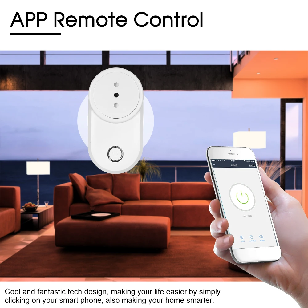 Умная розетка с голосовым управлением совместима Amazon Echo Google Home IFTTT Tmall Elf App