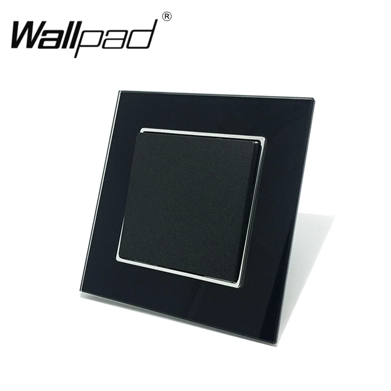 1 Gang Reset 2 позиционный переключатель ЕС переключатель с когтями Wallpad 110-250V черного закаленного Стекло ЕС 2 Gang быстродействующий светильник выключателю например колокол - Цвет: 1 Gang Reset