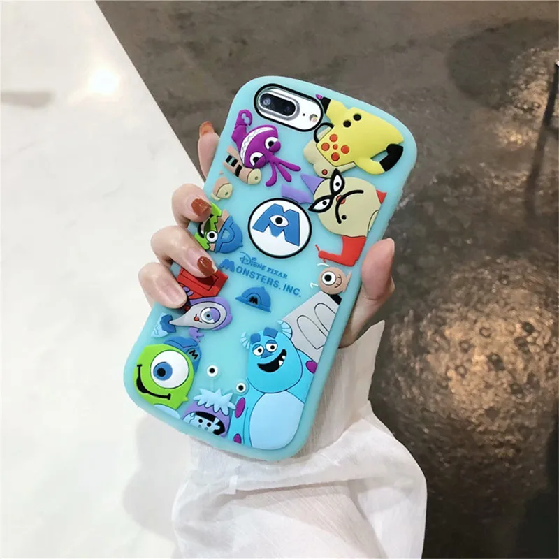 Q UNCLE 3D мультяшный силиконовый чехол для телефона iPhone 7 креативный Мягкий Apple XR XS MAX