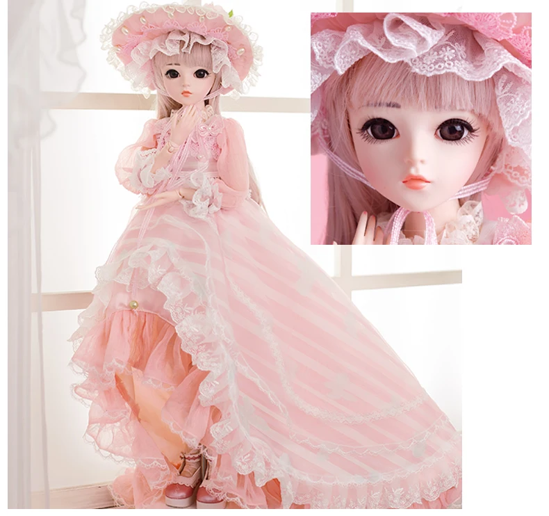 S4- Olinna 1/3 Josephina-Doris SD BJD куклы ручной работы ретро розовый суд платья и Lierihattu красивая мечта Игрушки для девочек