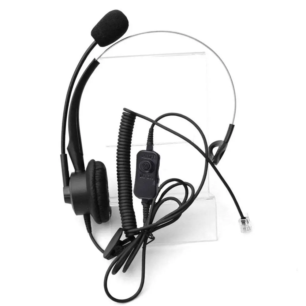 Проводные телефонные наушники Wantek с микрофоном и регулятором громкости для Avaya