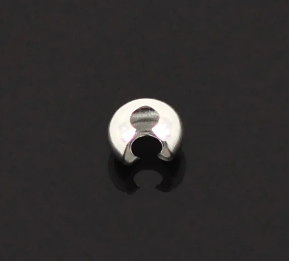DoreenBeads 200 шт. Обжимные бусины серебристого цвета 5 мм x 4 (2/8 дюйма 1/8 дюйма) (B03073)|crimp