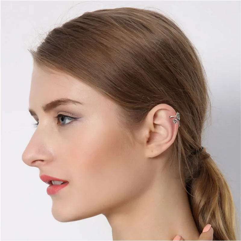 Серьги Клипсы из серебра 925 пробы без перфорации 1 шт.|earrings 925|personalized earrings925 sterling |