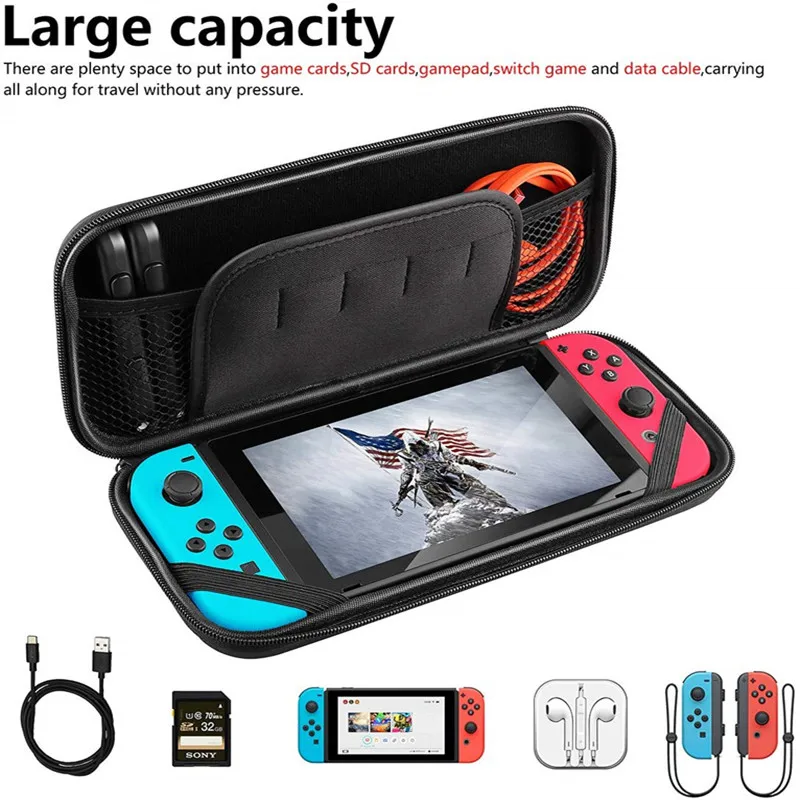 Чехол DQSDPJ Nintendo Switch Eva черный водонепроницаемый пыленепроницаемый чехол с ручкой