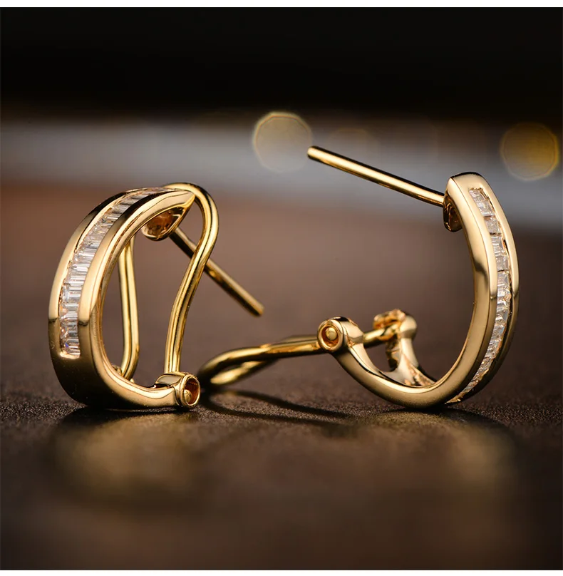 Красивые ювелирные украшения Caimao из желтого золота 14 к и бриллиантовые