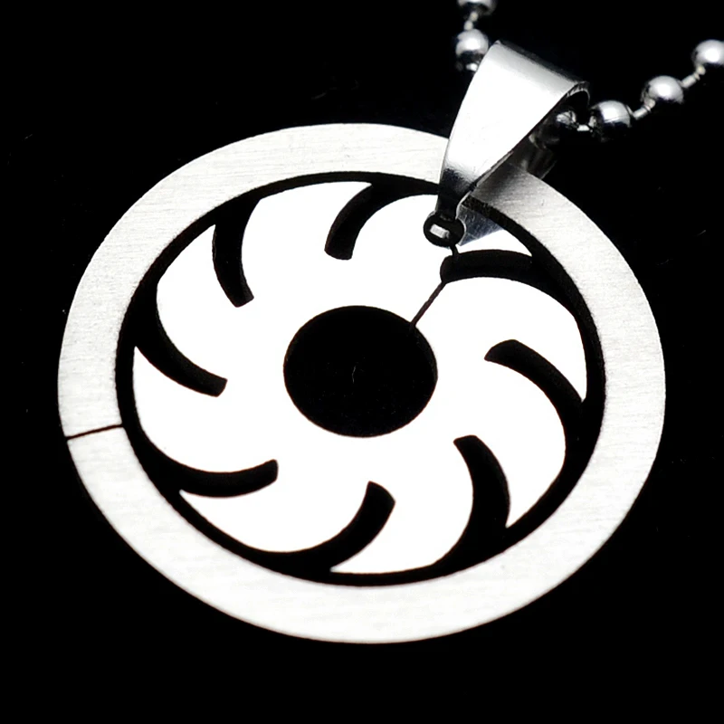 Ожерелье подвеска в стиле племени солнца из нержавеющей стали с шариковой