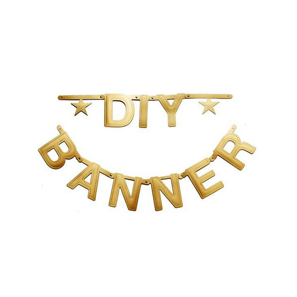 Золото DIY баннер с надписью на заказ символа баннер для дня рождения и свадьбы дождя фото фонов домашнего пространства окна Deocration