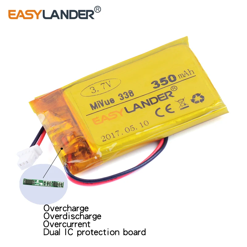 3 7 В 350 мАч литий-ионный литий-полимерный аккумулятор для видеорегистратора GPS MP3