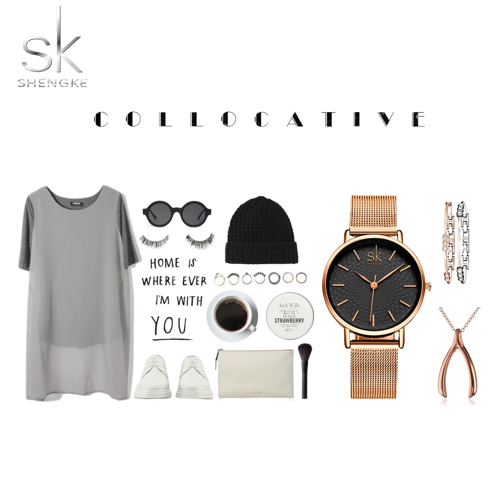 

SK New Fashion Brand Women Golden Wrist Watches MILAN Street Snap Luxury Female Jewelry Quartz Clock Ladies Wristwatch 2018