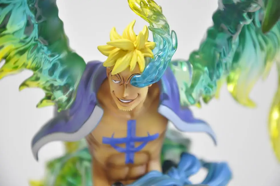 

MODEL FANS instock one piece copy 41cm Marco Battle Stance gk resin statue contain led Figure for Collection
