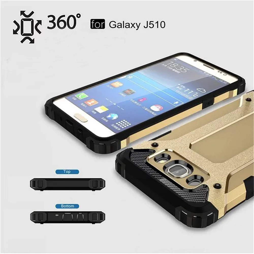 Гибридный жесткий двухслойный армированный чехол для Samsung J5/ J7 2016 противоударные