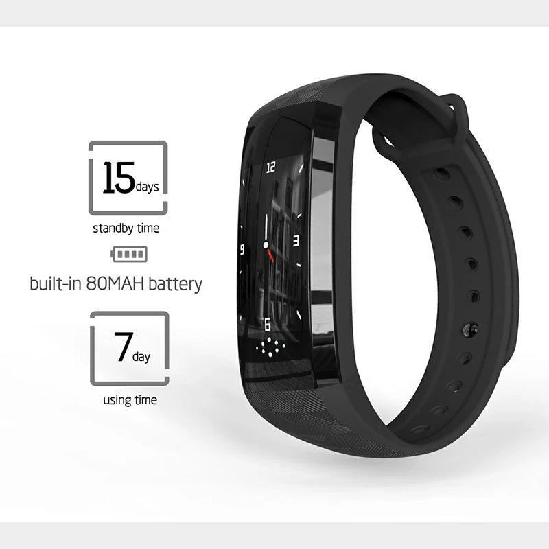 MIGI M2P умный фитнес-браслет Push-сообщение 0 96 дюймов наручная повязка OLED кровяное